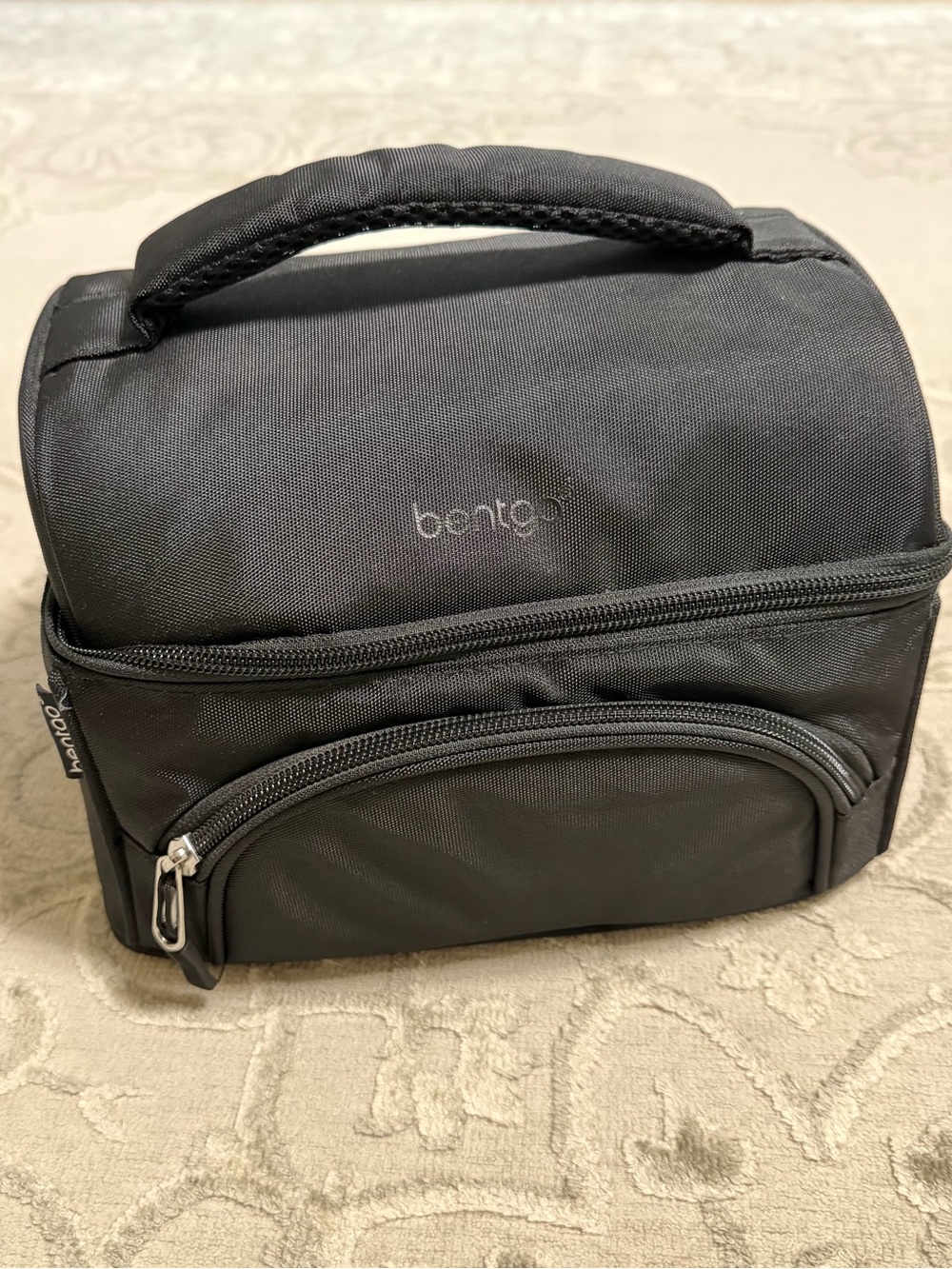 Bentgo Deluxe Lunch Bag Durable &Insulated Lunch Tote Zipper Outer Pocket Black